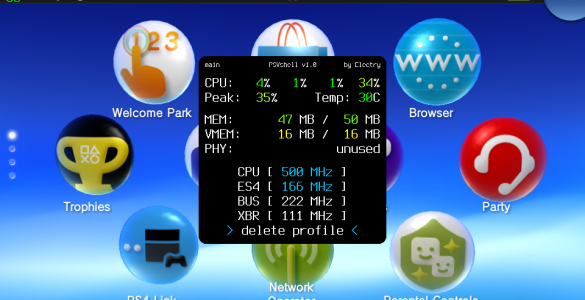 Capture d'écran de PSVshell 1.0 sur le LiveArea